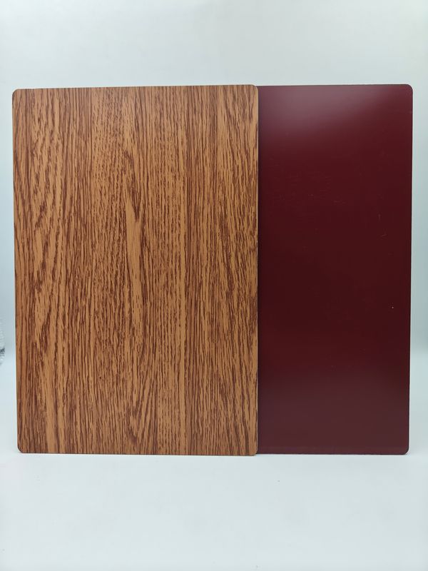 FR ACP Material Sheets with 0.3mm Aluminum Layer Wood Grain Texture for Furniture Surface