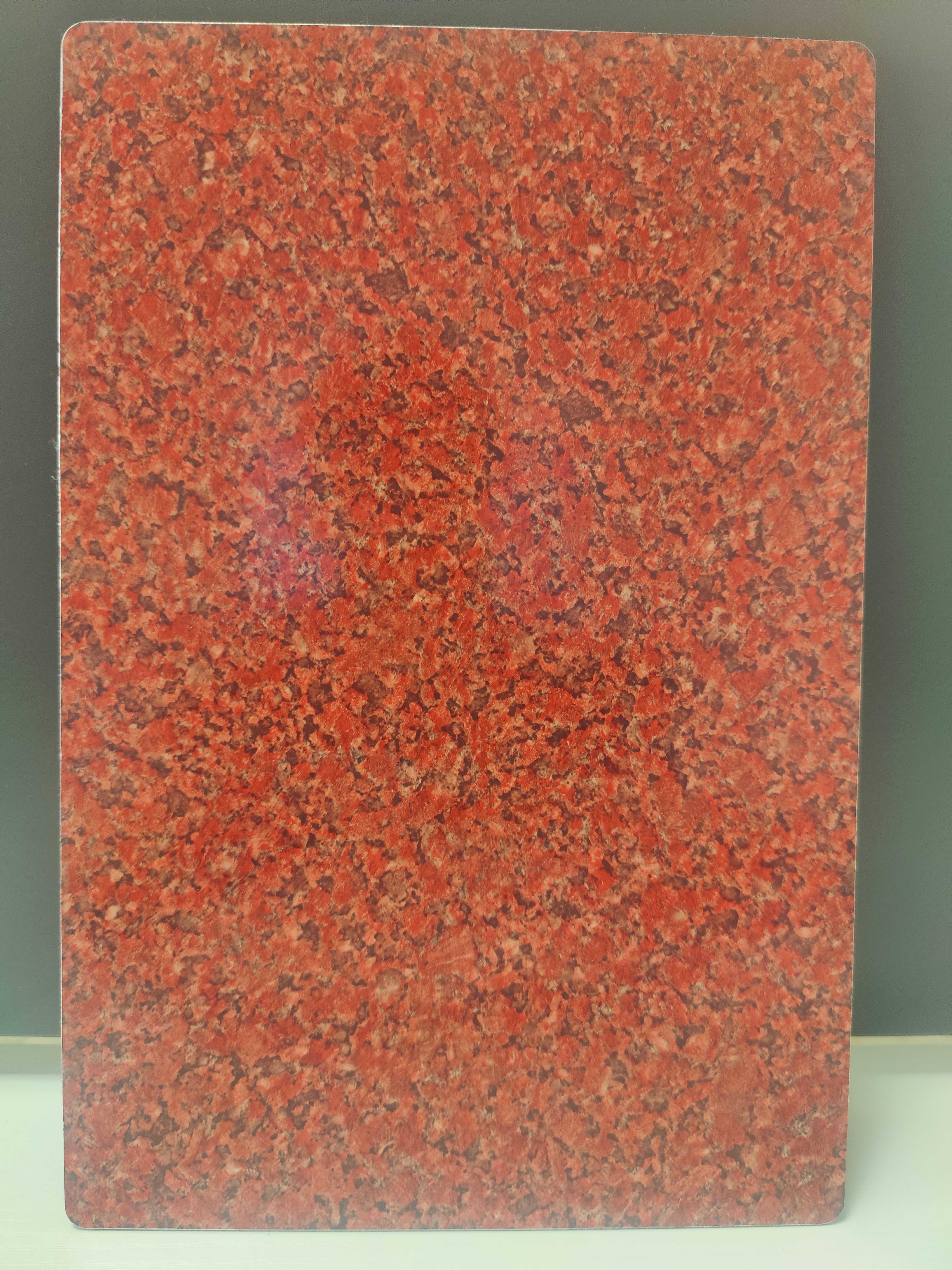 PVDF ACP Sheets For Coffee Shop Interior Design 4.0mm Thickness Stone Grain Surface 0.25mm Aluminum Layer